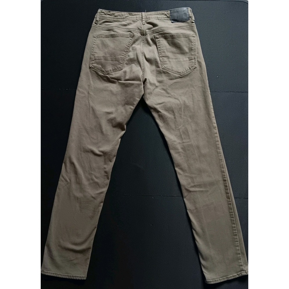 Buffalo David Bitton Archer Slim Stretch Pants Khaki Chino Green Mens 32 x 34 - Picture 6 of 11